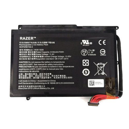 Original Battery Razer Blade Pro 17 LATE 2017 6160mAh 70Wh