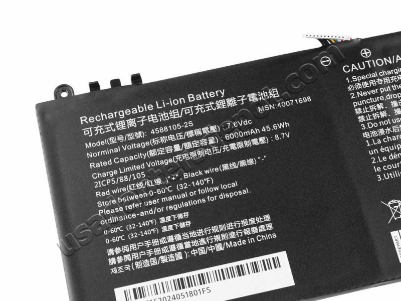 Battery Toshiba Dynabook Satellite Pro C40-H-101 A1PYS36E112J 6000mAh 45.6Wh