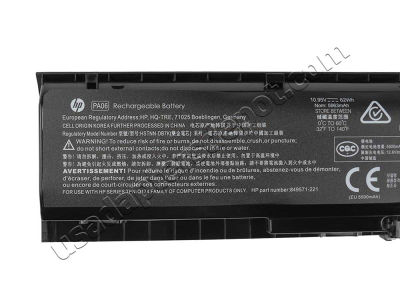 Original HP Omen 17-w203ng 17-w209ur Battery 62Wh 5663mAh