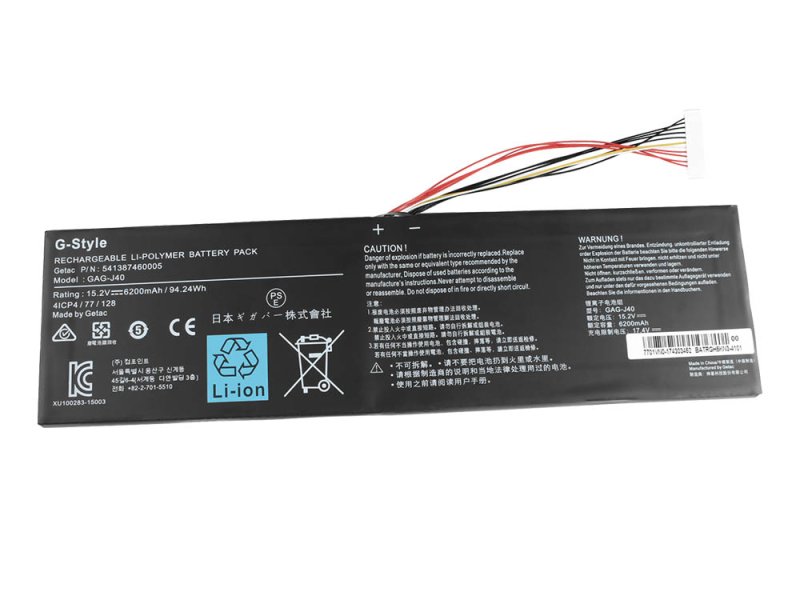 Original Battery Gateway Aero 14 K7 6200mAh 94.24Wh