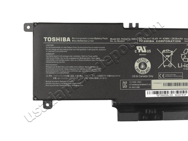 45Wh /32Wh Toshiba Satellite P50T-B-10K P50t-B-108 Battery Black