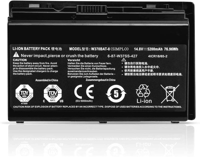 5200mAh Schenker XMG A522-1UX A522-ADV-3EP Battery