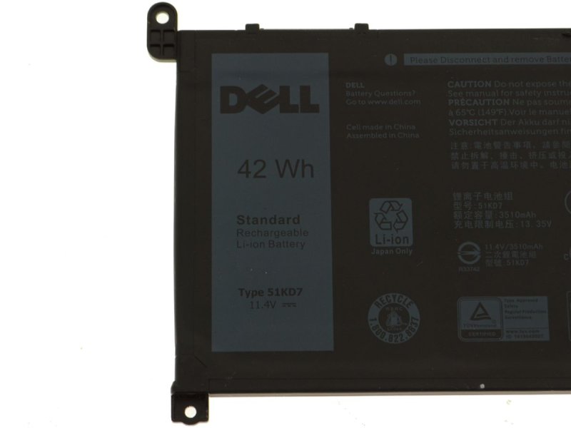 Original 42Wh 3-Cell Dell 51KD7 051KD7 FY8XM Y07HK Battery