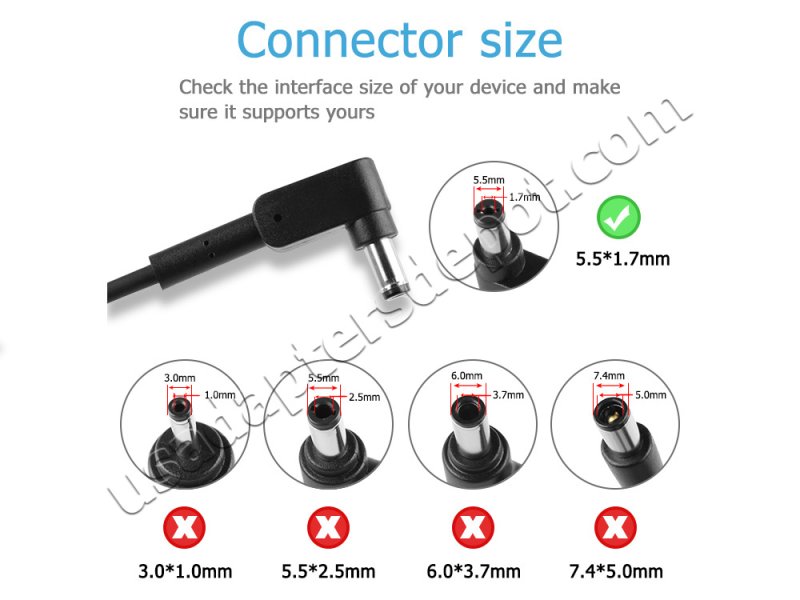 Original Delta Acer ADP-45FE F ADP-45HE D(5.5mm * 1.7mm) Adapter Charger 45W