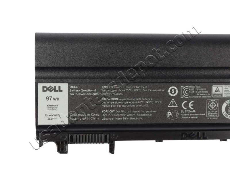 Original 8700mAh 97Wh 9 Cell Dell Latitude E5440 5440-0590 Battery