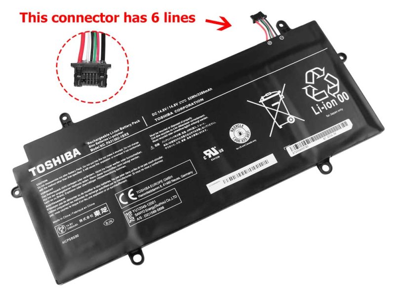 4Cell 52Wh Toshiba Satellite L50-B-14L L50-B-15N Battery