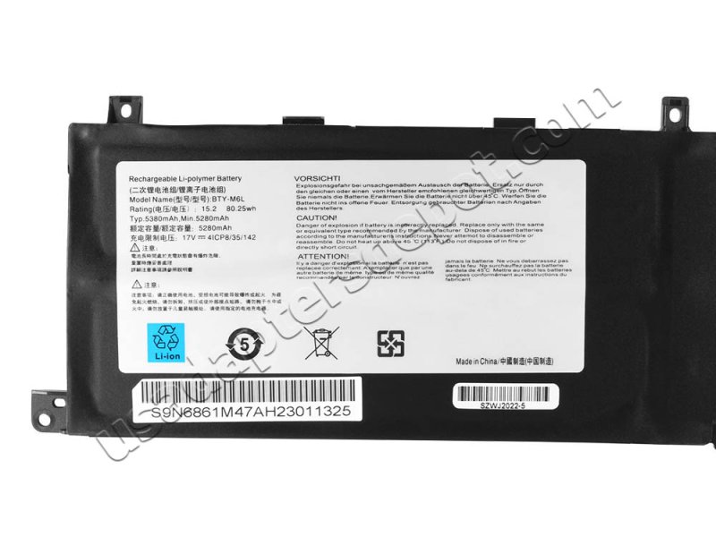 5280mAh 80.25Wh Battery MSI GS65 8RF