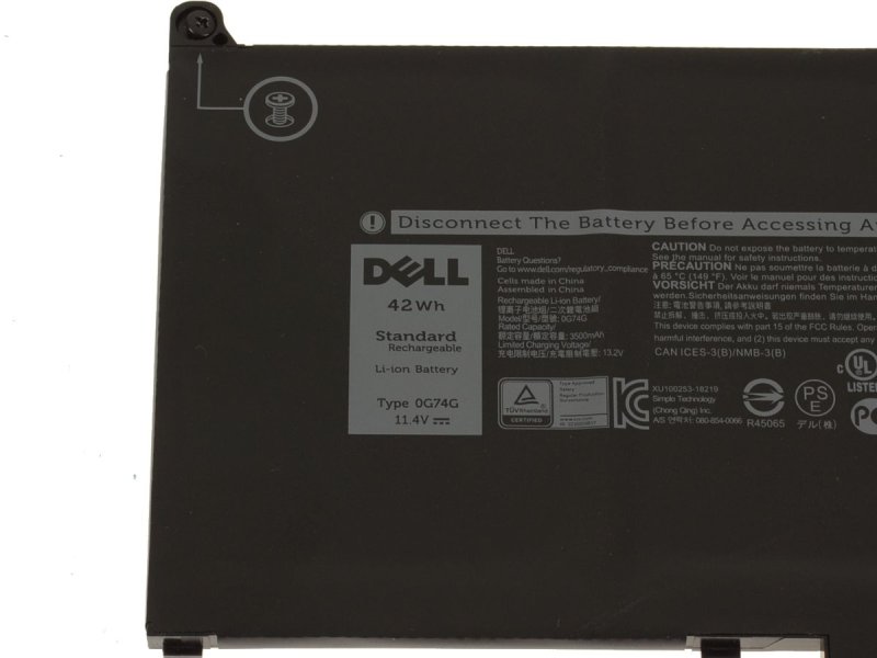 Original 3500mAh 42Wh Battery Dell Latitude 7400