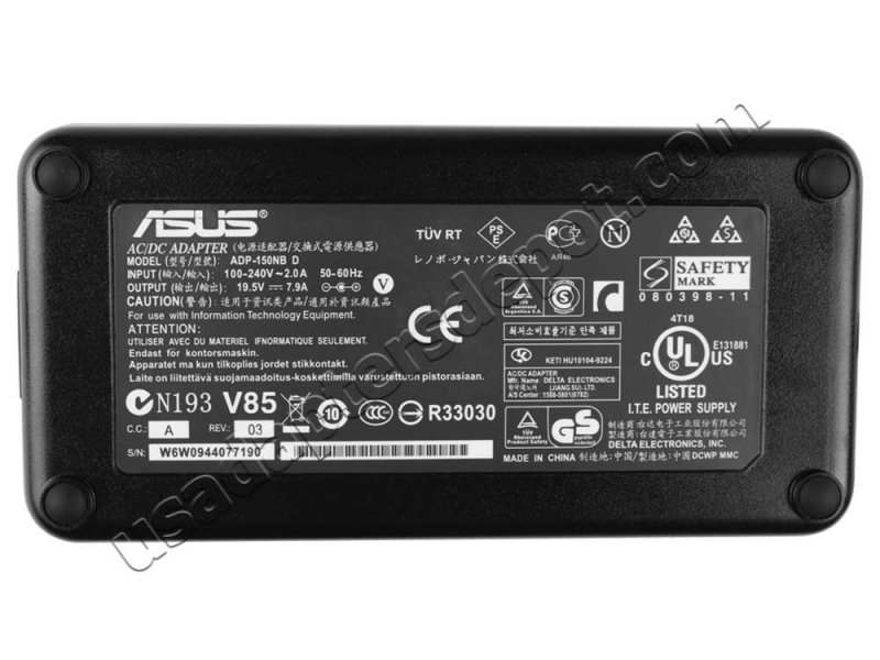 150W Asus G73Sw-Ws1b G73Sw-Xa1 AC Adapter Charger Power Supply