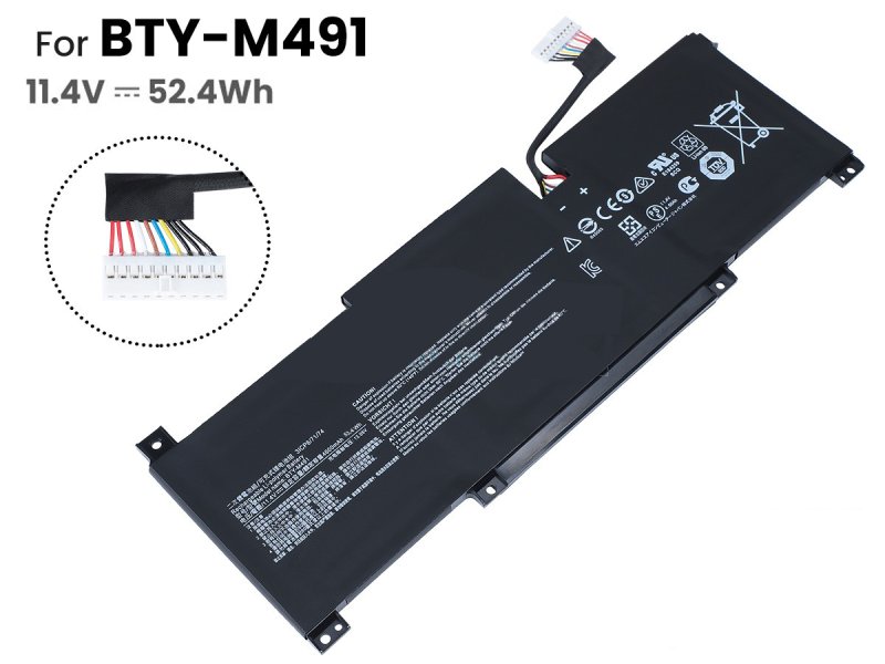 Battery MSI Stealth 15M A11UEK-010 4600mAh 52.4Wh