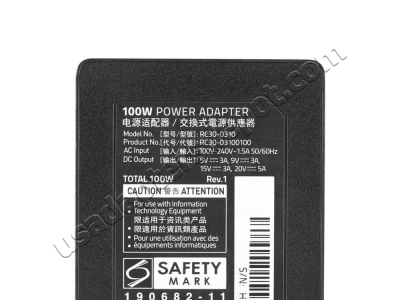 Original 100W USB-C Charger Blade Blade Stealth 13 RZ09-03101 AC Adapter