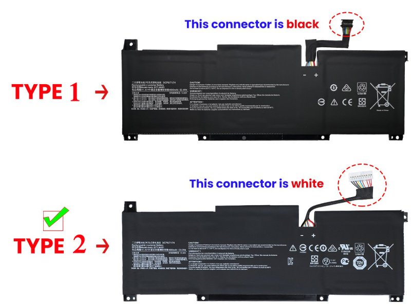 Battery MSI Stealth 15M A11UEK-010 4600mAh 52.4Wh