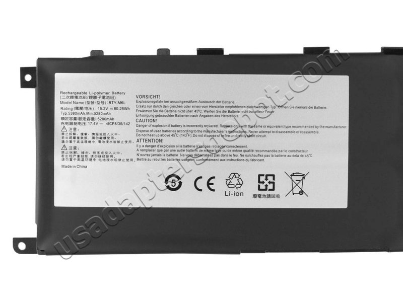 Battery MSI Creator 17 A10SF A10SGS 5380mAh