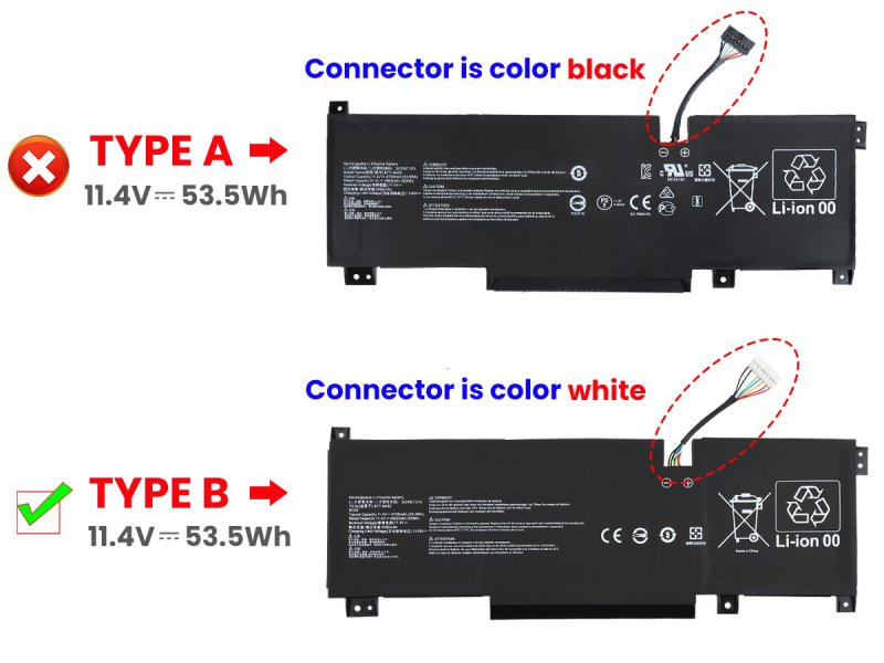 Battery MSI 9S7-16V611-007 4700mAh 53.5Wh