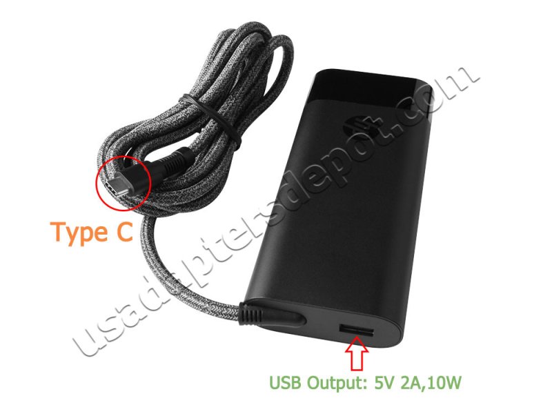 Original 110W USB-C/USB-A Charger HP ZBook Firefly 16 G9 7N704E8 AC Adapter + Cable