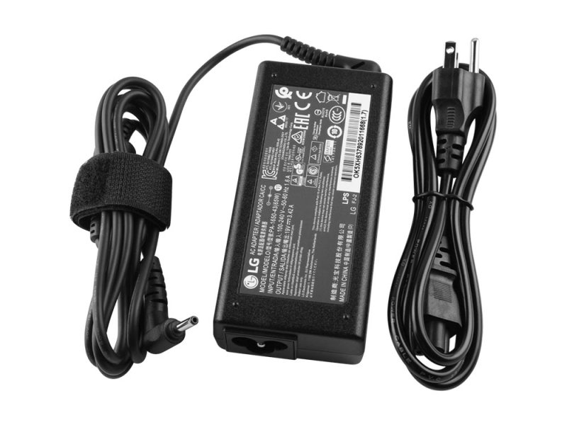 Original 65W Charger LG Gram 17Z90N-R.AAC8U1 AC Adapter + Cable