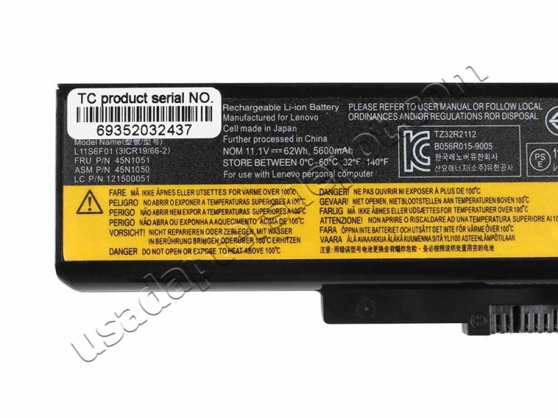 Battery Lenovo G510 20238 5600mAh