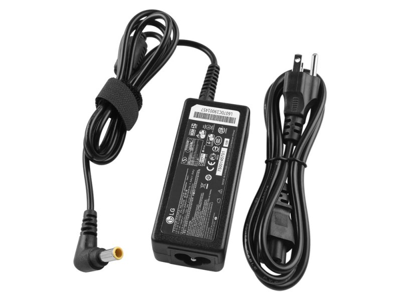 25W LG LED Monitor 24M37H 24M37D-B AC Adapter Charger Power Cord