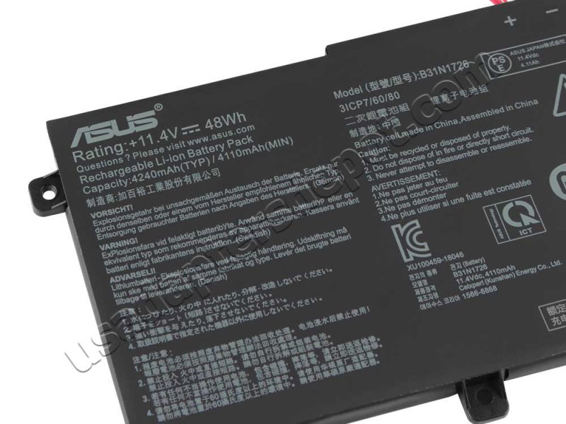 Original Asus B31N1726-1 Battery 48Wh 4210mAh 3-Cell