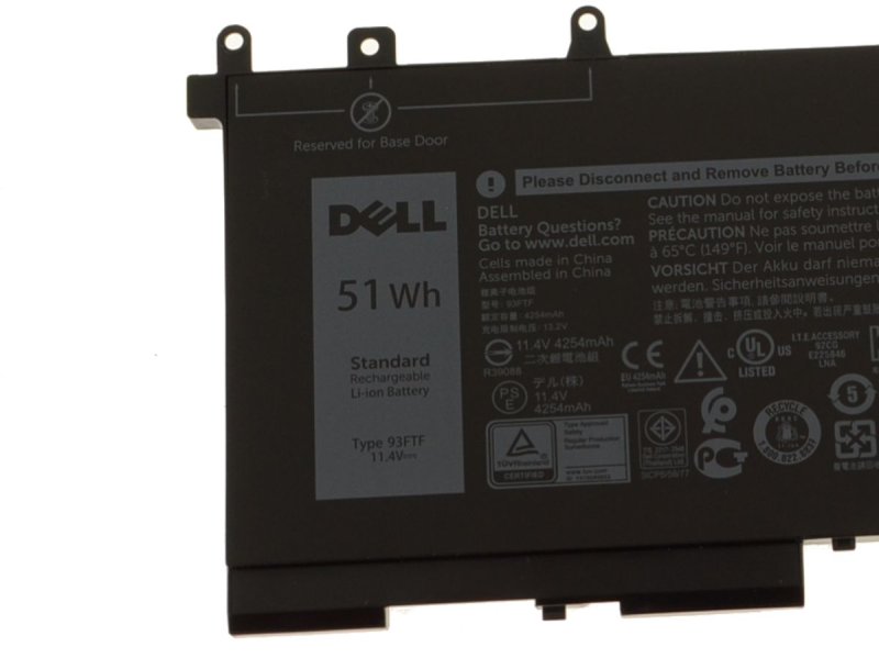 Original 4254mAh 51Wh 3-Cell Dell 093FTF 93FTF Battery