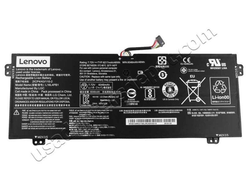 Original Battery Lenovo Yoga 730-13IKB 81CT 6268mAh 48Wh