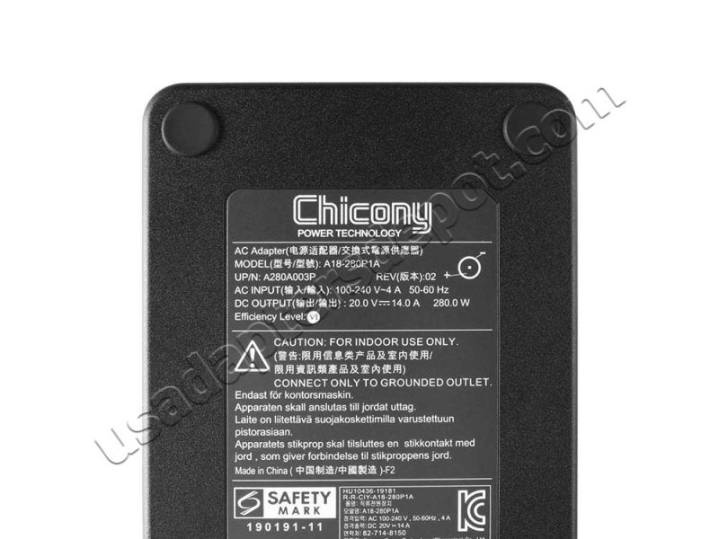 Original 280W Charger Chicony A18-280P1A A280A003P AC Adapter