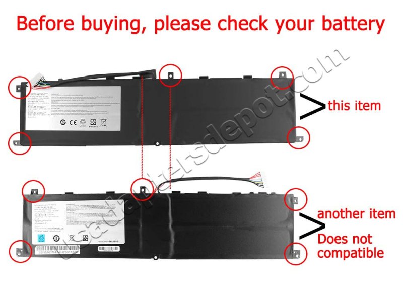 Battery MSI Creator 17 A10SF A10SGS 5380mAh