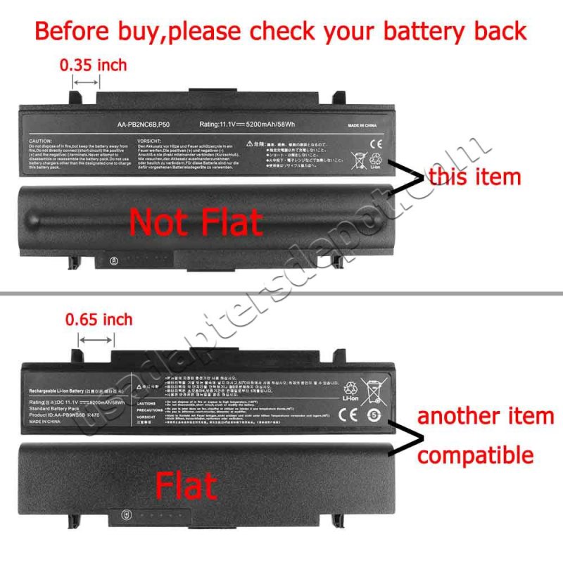 Original Battery Samsung NP-QX411-W01US 5200mAh 58Wh