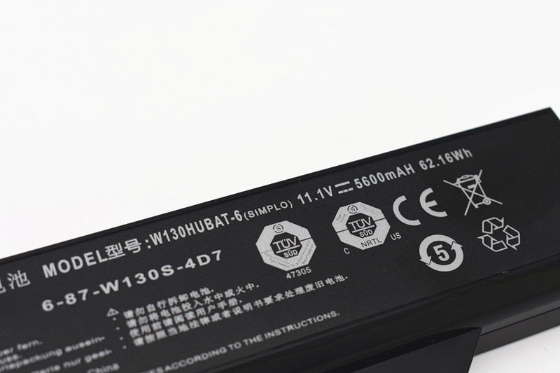 Original Clevo 6-87-W130S-4D7 Battery 62.16Wh 5600mAh 6-Cell