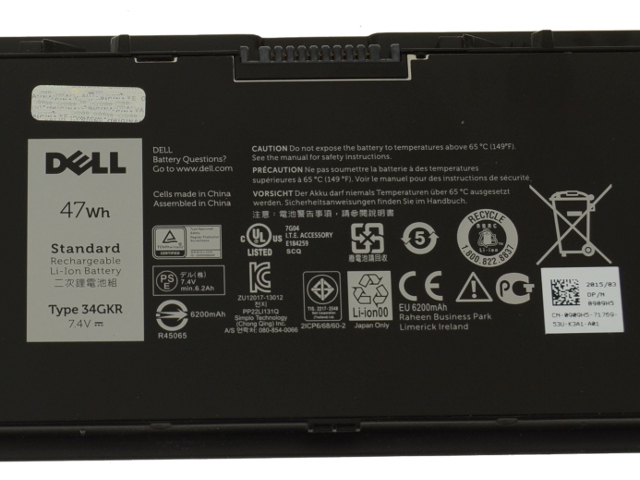 Original Dell Latitude E7440 P40G P40G001 Battery 47Wh 4-Cell