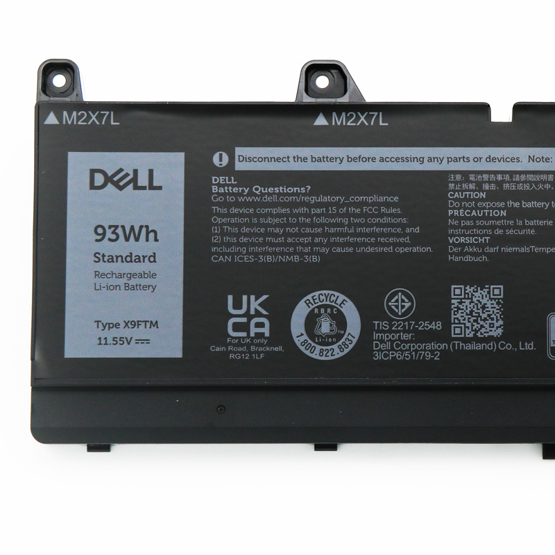 Original Battery Dell Precision 7780 Workstation 7650mAh 93Wh