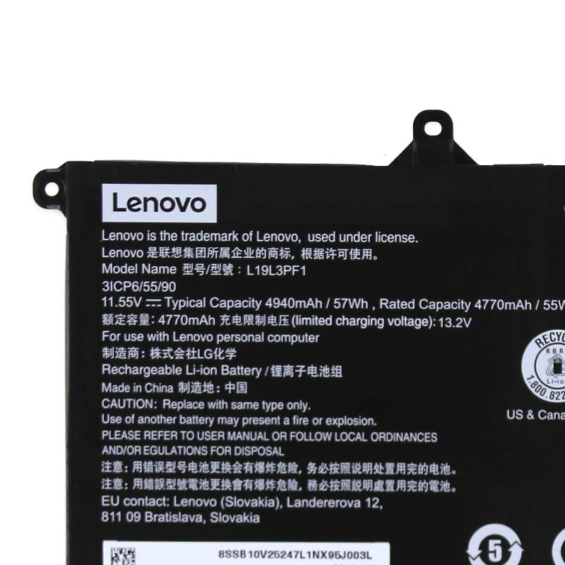 Original Battery Lenovo L19C3PF1 L19M3PF1 4955mAh 57Wh