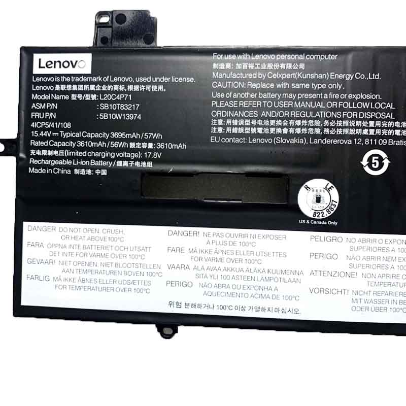 Original Battery Lenovo ThinkPad X1 Carbon Gen 10 21CB 3695mAh 57Wh