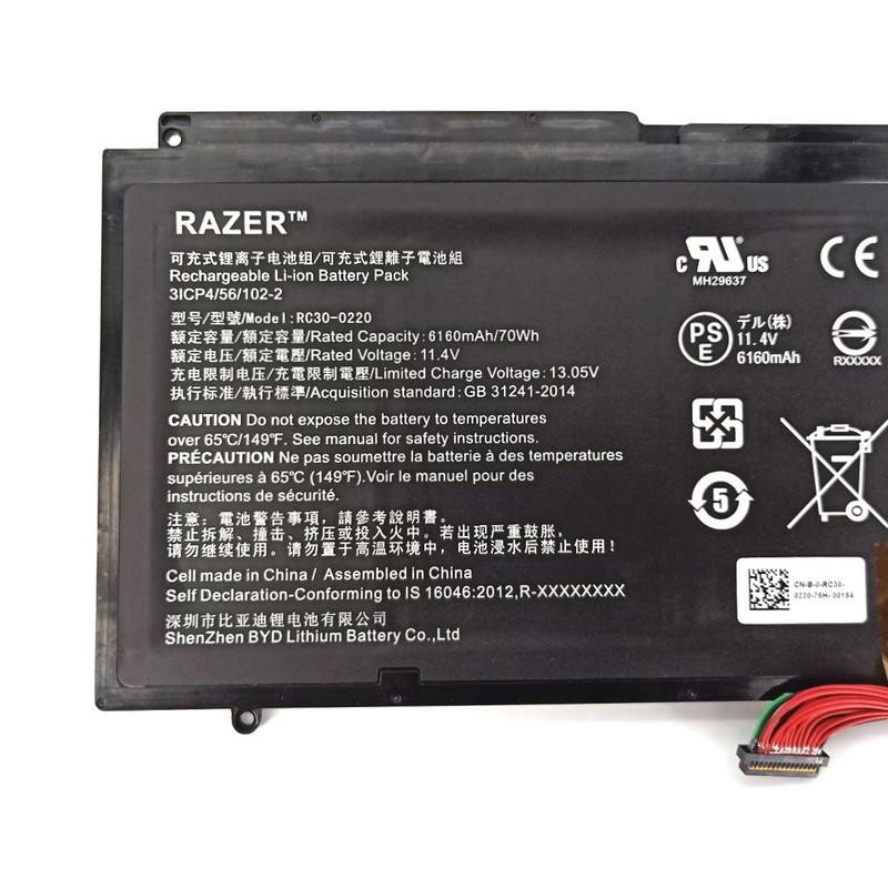 Original Battery Razer Blade Pro 17 LATE 2017 6160mAh 70Wh