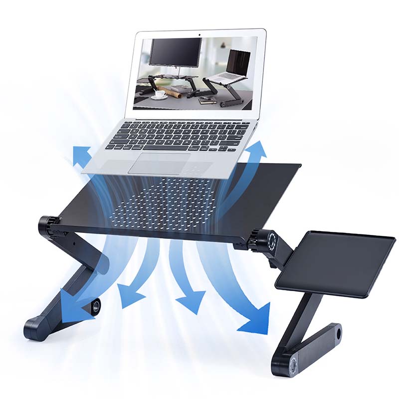 Adjustable Foldable Laptop Stand Computer Riser for Laptop 10.1 inch to 17.3 inch Black